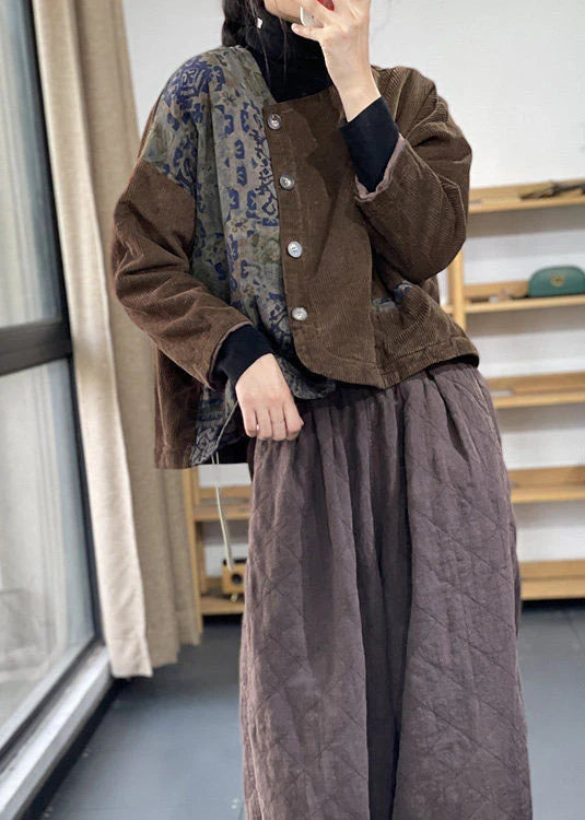 Women's Jacket Asymmetrical Patchwork Casual Style 3