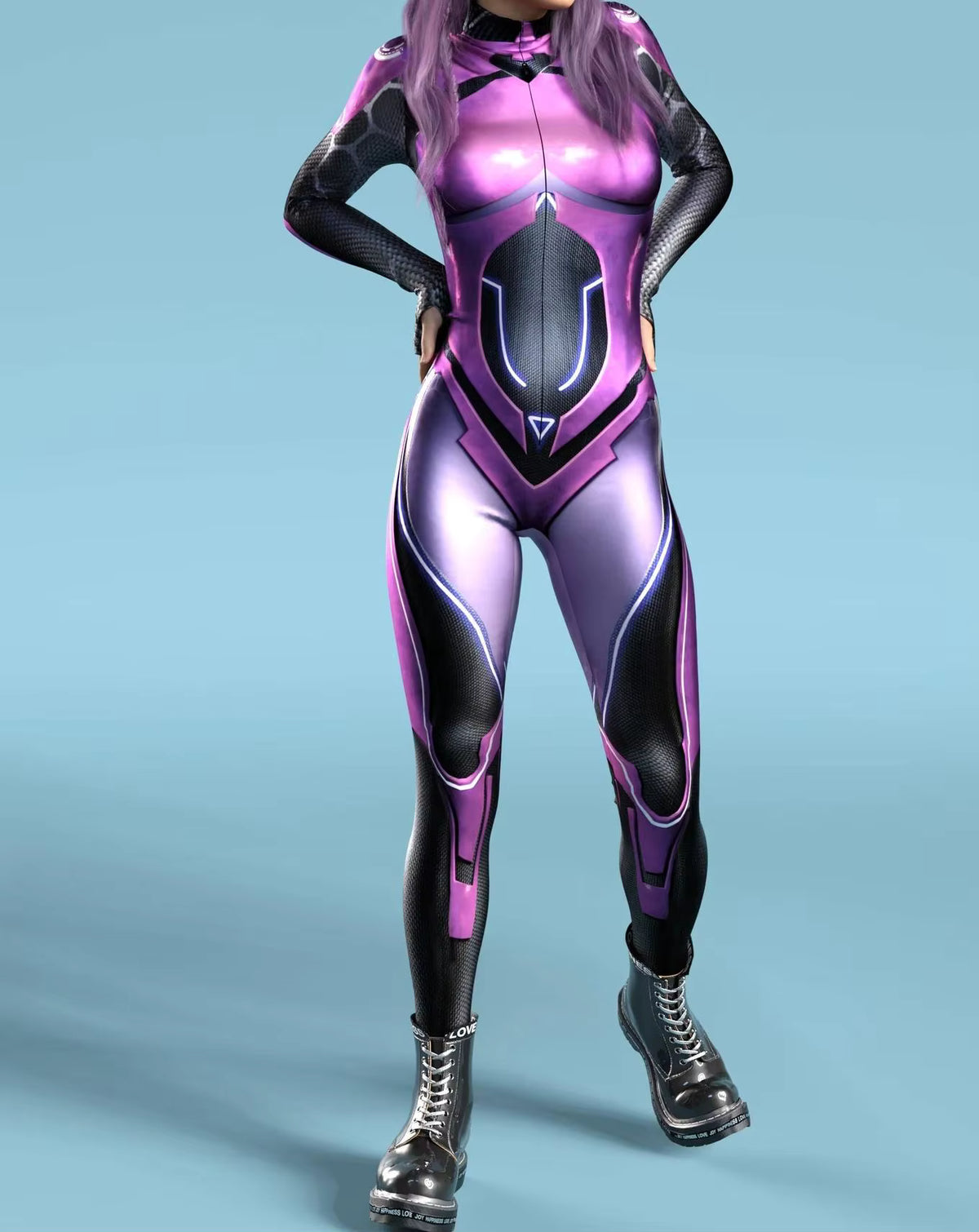 Women's Jumpsuit Cyber Armor 3D Print Bodysuit for Cosplay and Festivals 11