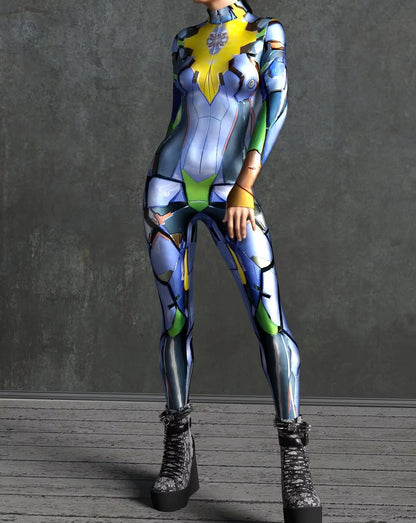 Women's Jumpsuit Cyber Armor 3D Print Bodysuit for Cosplay and Festivals 12