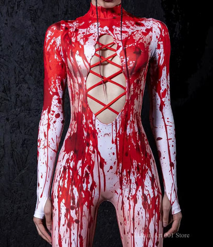 Women's Jumpsuit Cyberpunk Hollow Out 3D Print Design 0
