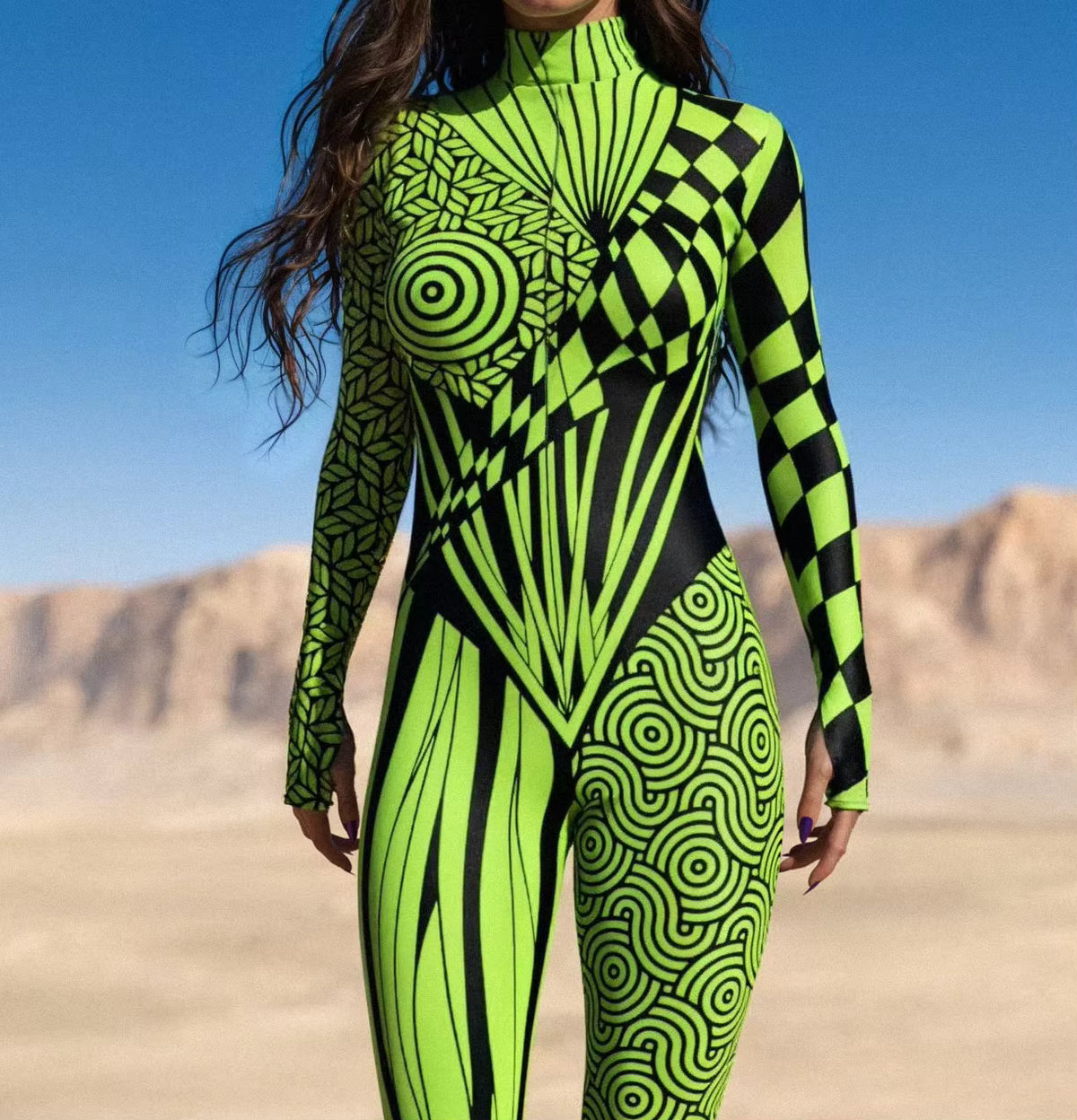 Women's Jumpsuit Cyberpunk Muscle Design for Cosplay and Performance 3