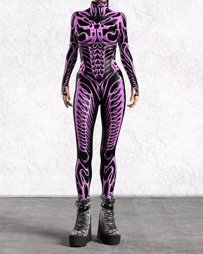 Women's Jumpsuit Cyberpunk Muscle Design for Cosplay and Performance 8