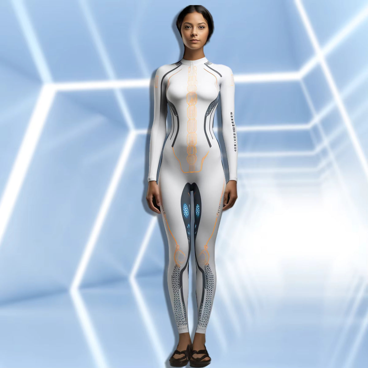 Women's Jumpsuit Futuristic Robot Print Cosplay Design 2