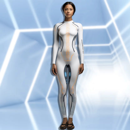 Women's Jumpsuit Futuristic Robot Print Cosplay Design 2