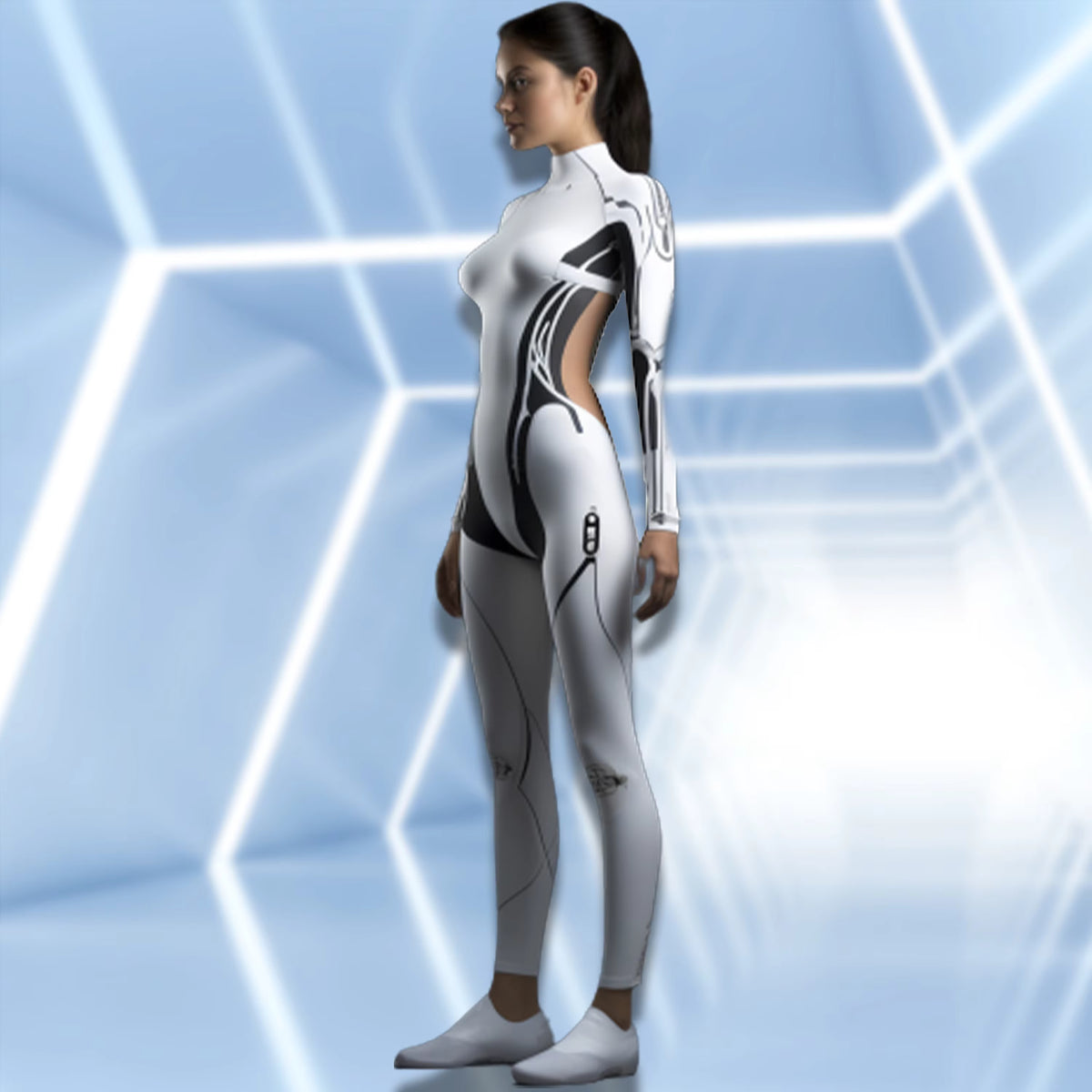 Women's Jumpsuit Futuristic Robot Print Cosplay Design 6