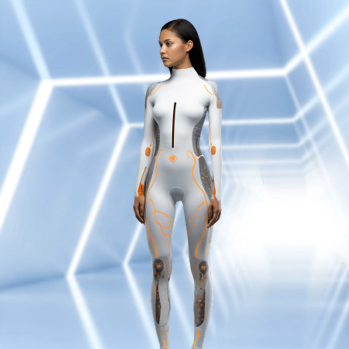 Women's Jumpsuit Futuristic Robot Print Cosplay Design 7