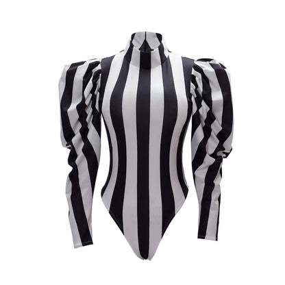 Women's Jumpsuit Victorian Gothic Striped Cosplay Costume 0