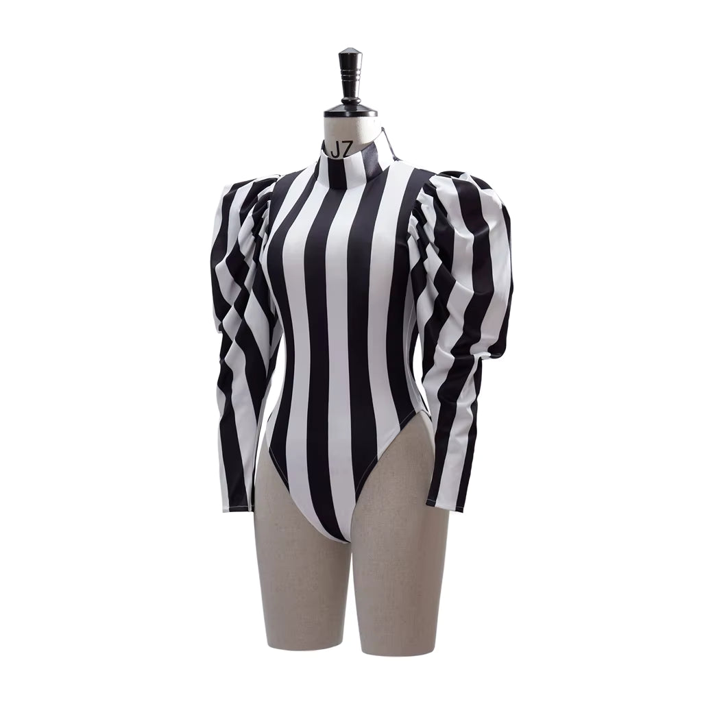 Women's Jumpsuit Victorian Gothic Striped Cosplay Costume 1