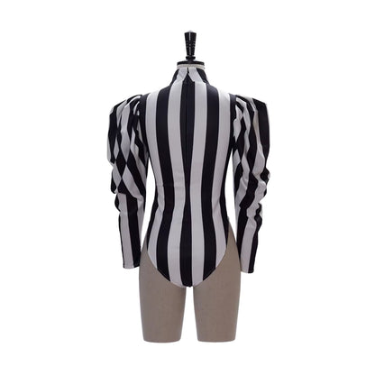 Women's Jumpsuit Victorian Gothic Striped Cosplay Costume 4