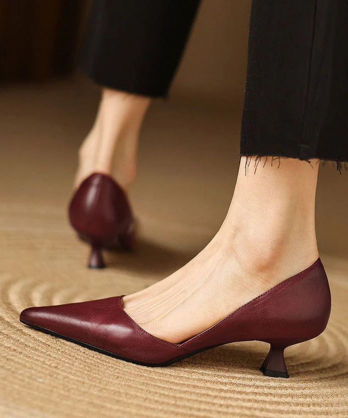 Women's Kitten Heel Pointed Toe Pumps 2