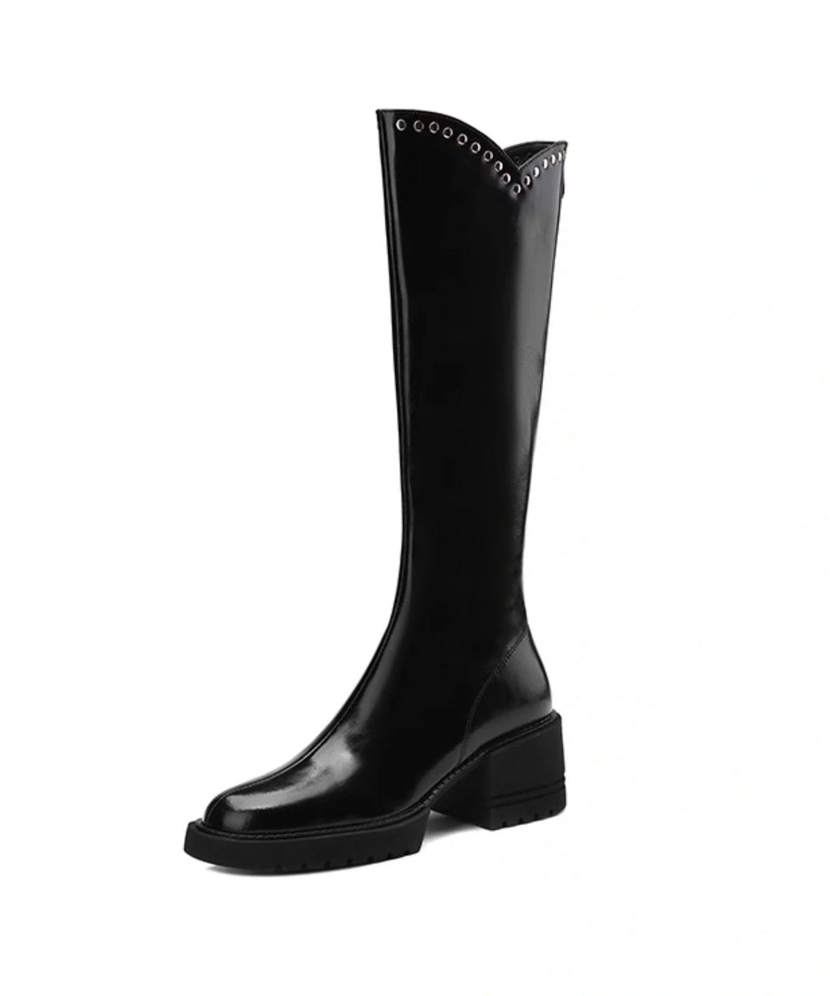 Women's Knee Boots Rivet Detail Fitted Style 4