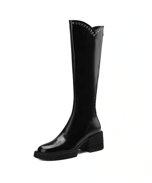 Women's Knee Boots Rivet Detail Fitted Style 4