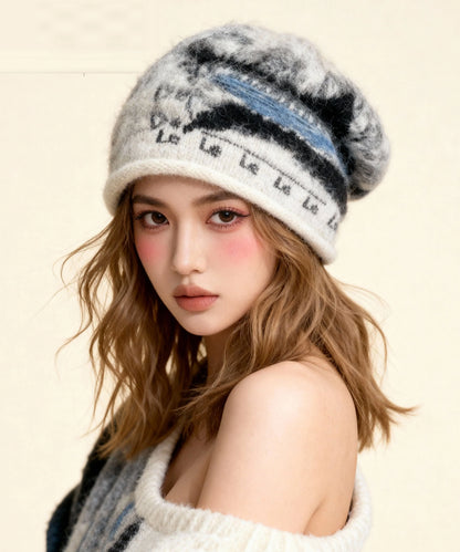 Women's Knit Bonnie Hat Printed Style 3