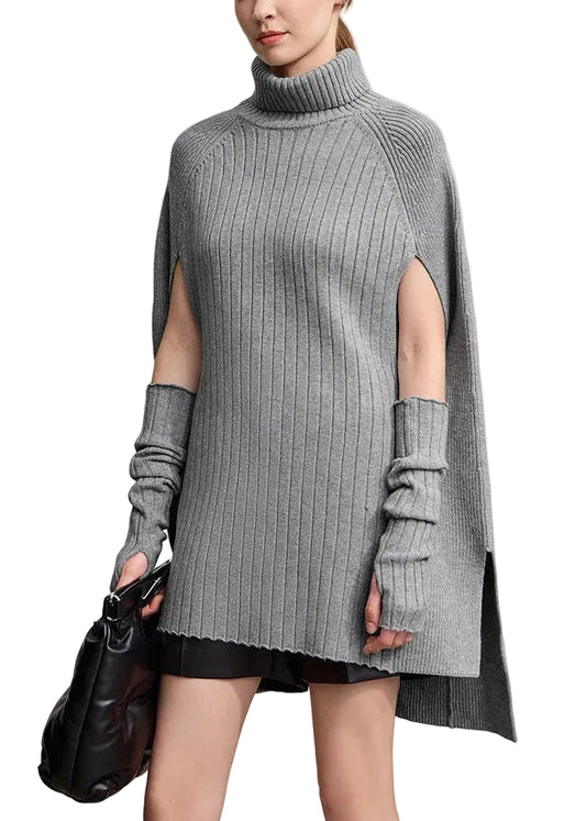 Women's Knit Sweater Low High Design 0