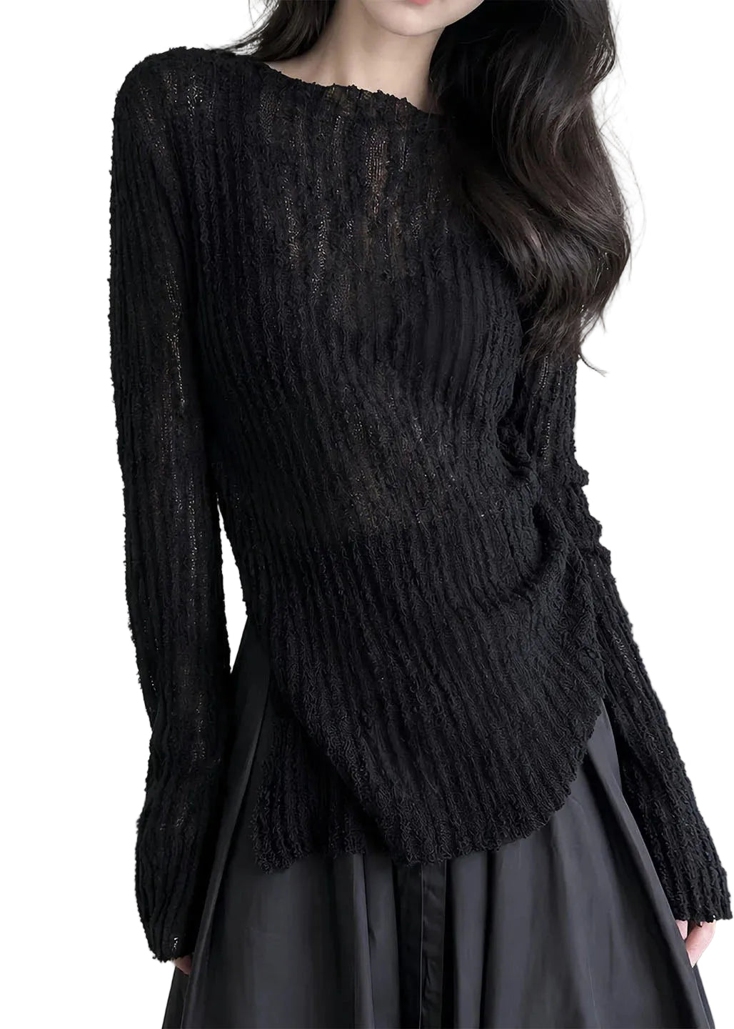 Women's Knit Sweater Slim Fit Long Sleeve 0
