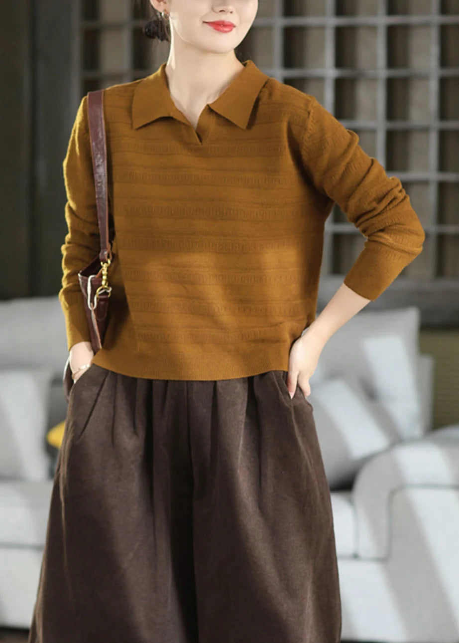 Women's Knit Sweater with Peter Pan Collar 4