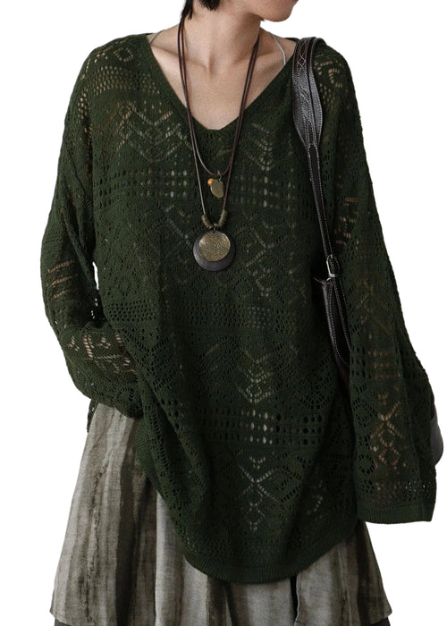 Women's Knit Top Hollow Out Fall Style 0