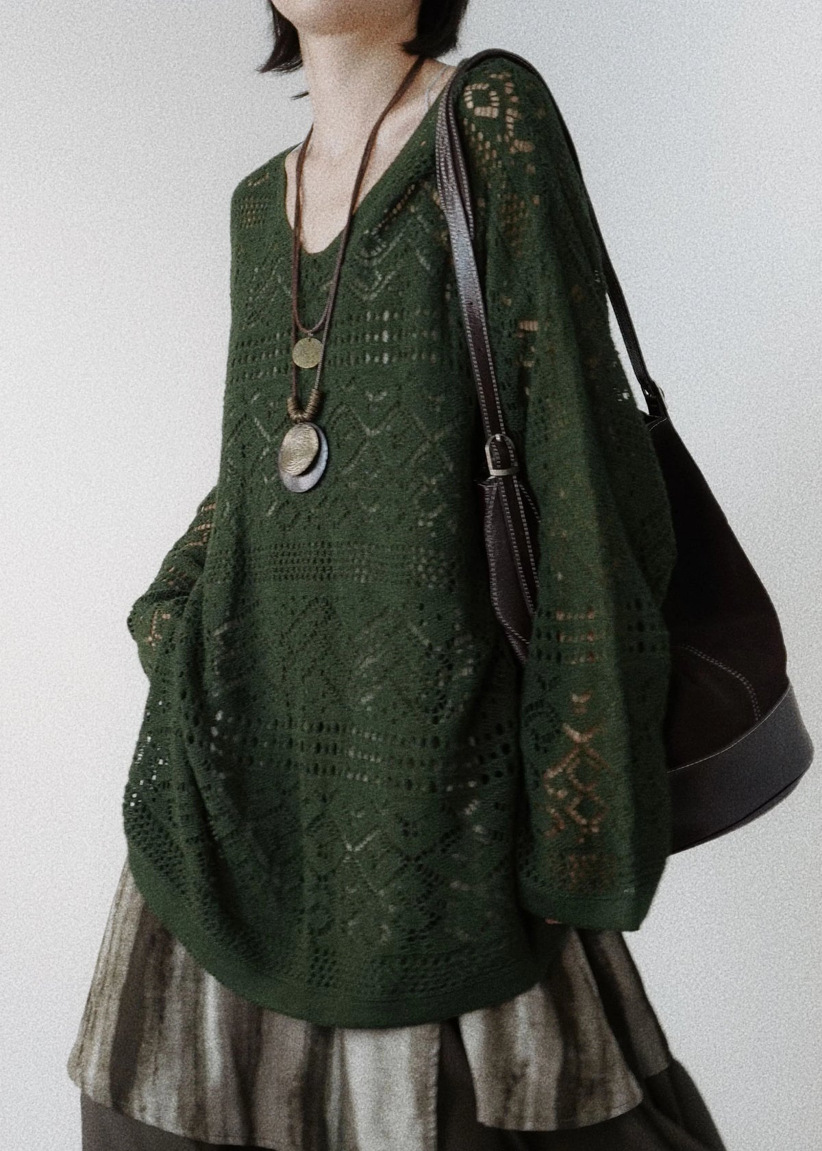 Women's Knit Top Hollow Out Fall Style 2