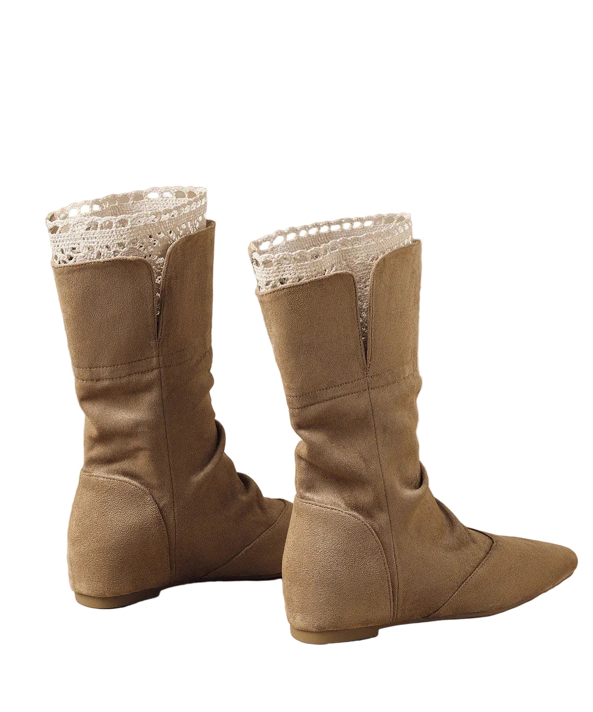 Women's Lace-Up Boots Spliced Design 4