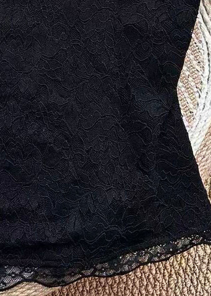 Women's Lace Top Slash Neck Bow Detail 3