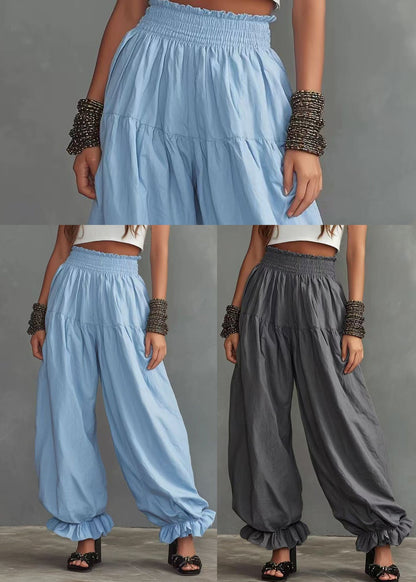 Women's Lantern Pants Casual Ruffled Style 4
