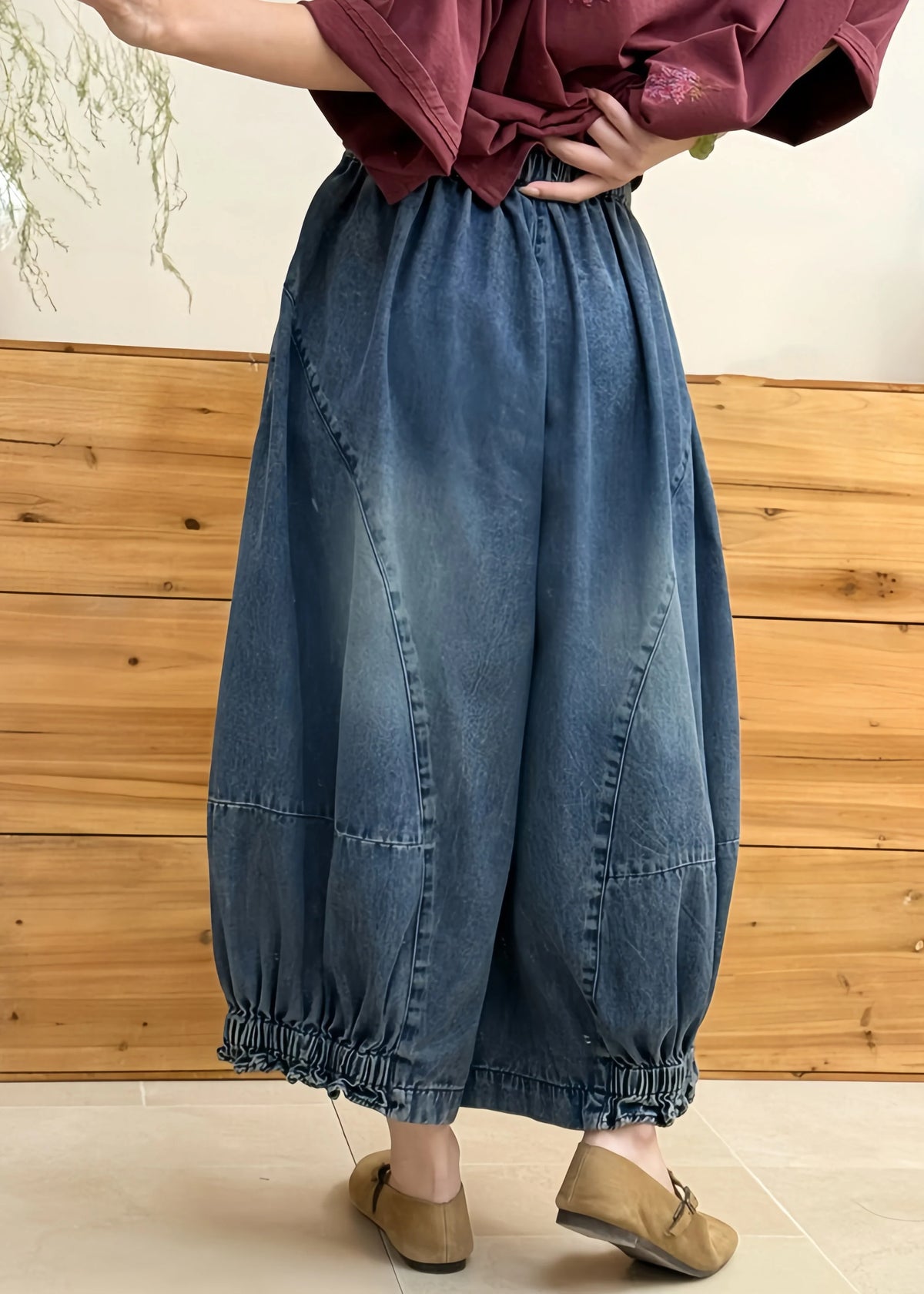 Women's Lantern Pants Patchwork Style 4