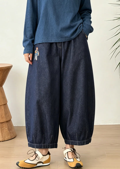 Women's Lantern Pants Plus Size Patchwork Embroidered Design 3