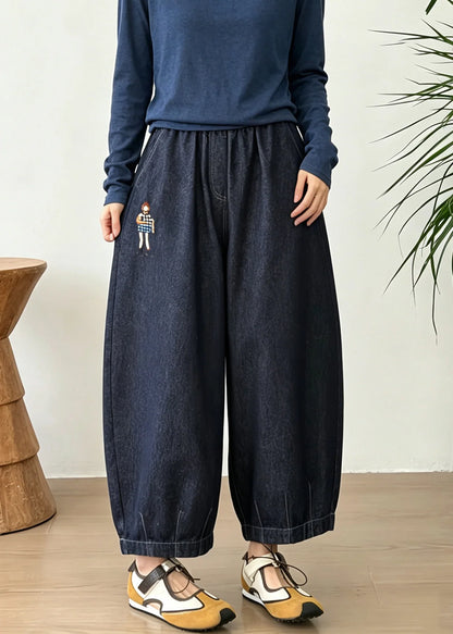 Women's Lantern Pants Plus Size Patchwork Embroidered Design 4