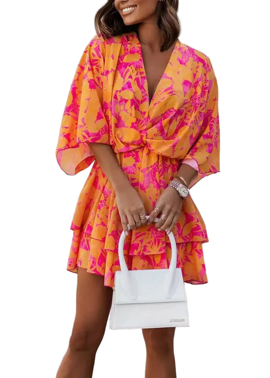 Women's Layered Dress Printed Summer Style 0