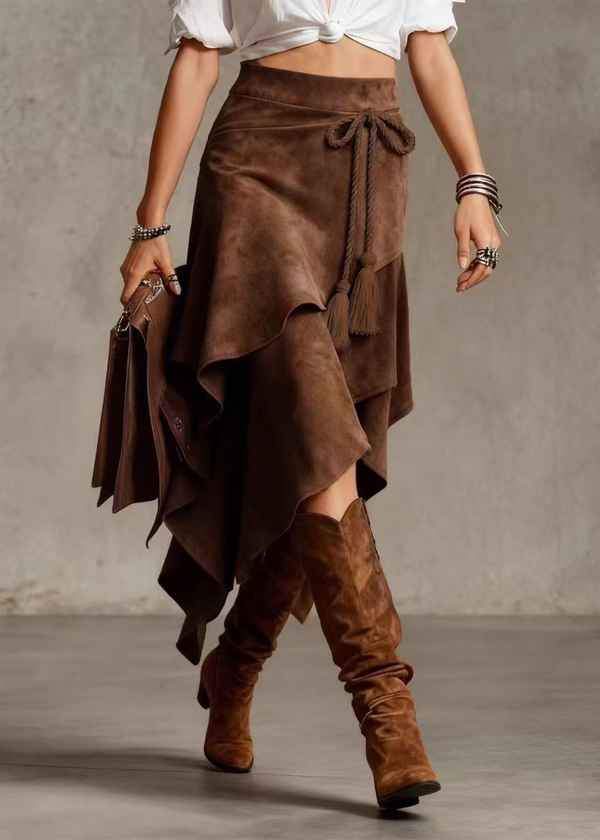 Women's Layered Skirt Asymmetrical Lace-Up Style 2