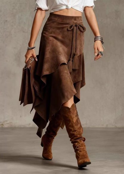 Women's Layered Skirt Asymmetrical Lace-Up Style 2
