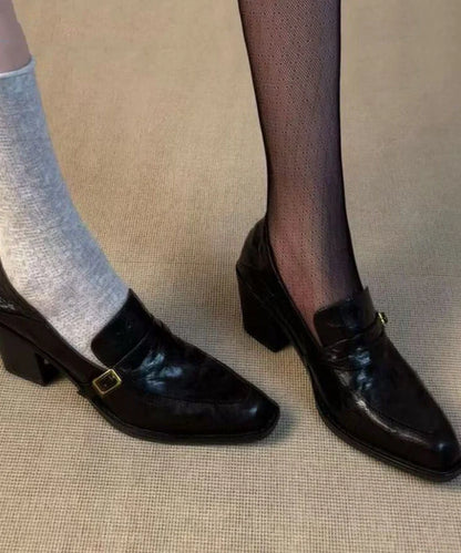 Women's Loafers Chunky Heel Casual Shoes 0