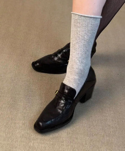 Women's Loafers Chunky Heel Casual Shoes 1