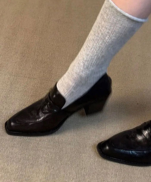 Women's Loafers Chunky Heel Casual Shoes 2