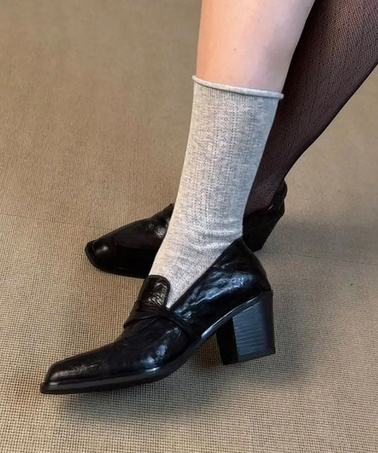 Women's Loafers Chunky Heel Casual Shoes 4