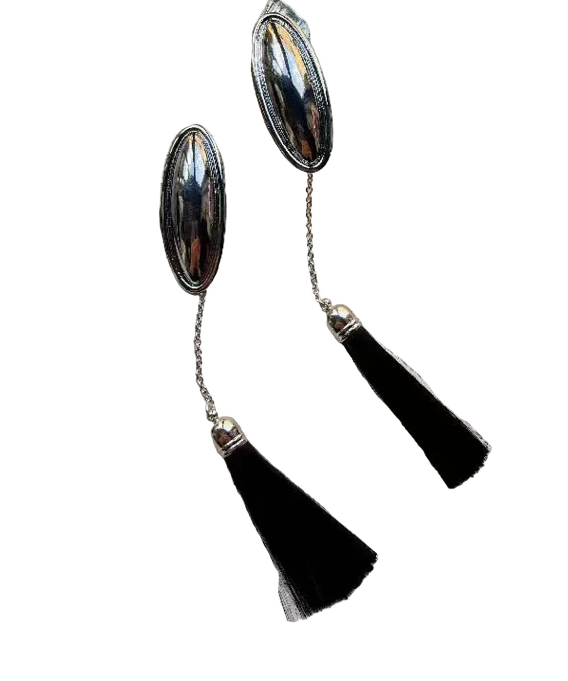 Women's Long Chain Tassel Drop Earrings Retro Style 0