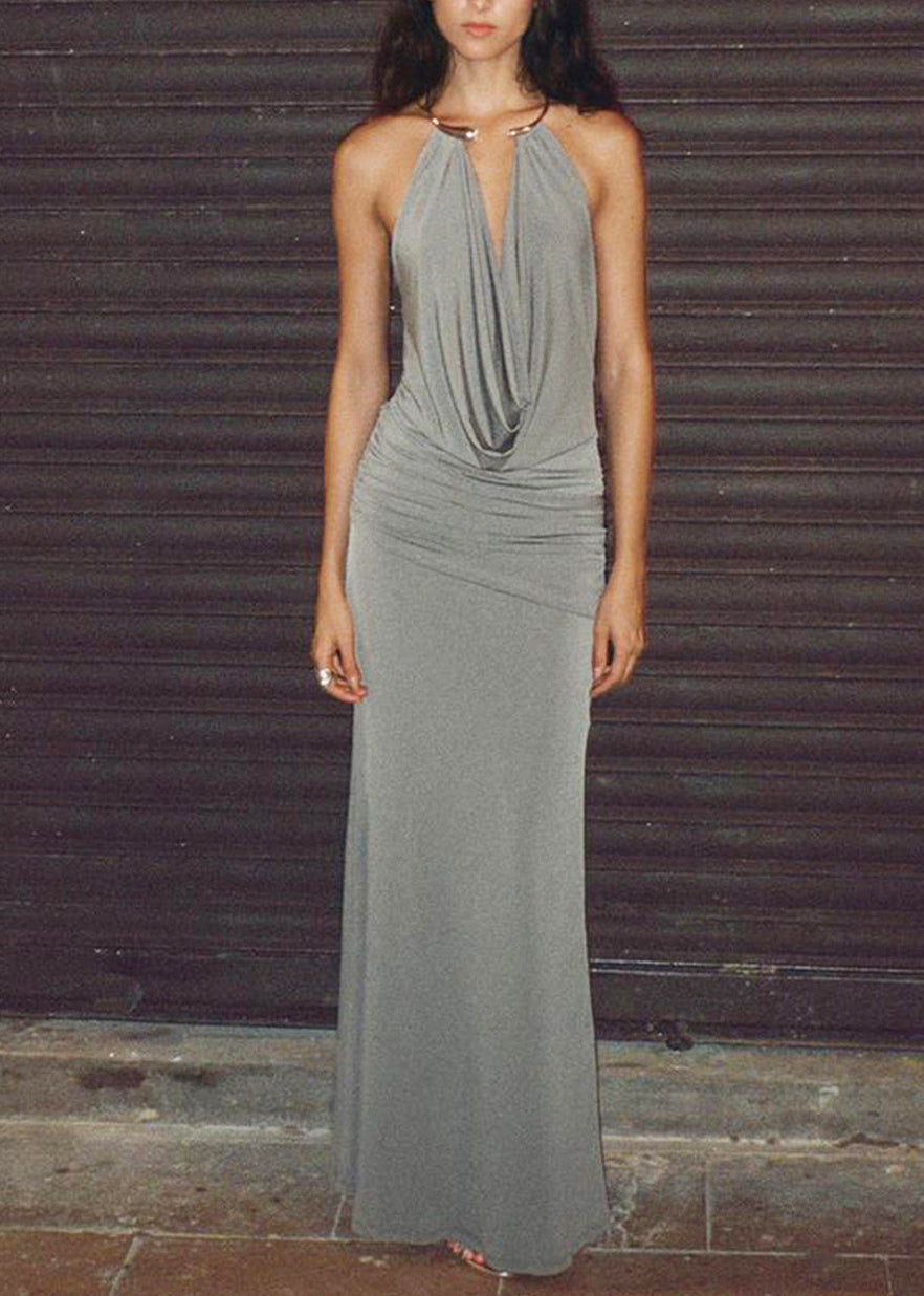 Women's Long Dress Backless Casual Summer Style 0