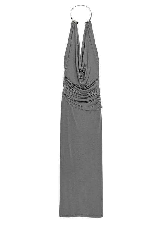 Women's Long Dress Backless Casual Summer Style 4