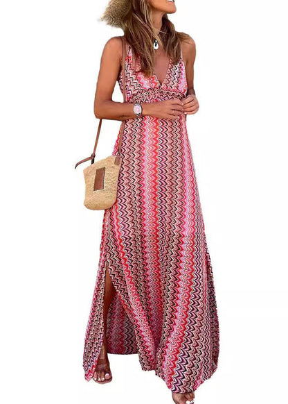 Women's Long Dress Bohemian Style Side Open 4