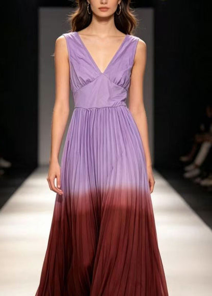 Women’s Long Dress Colorblock Backless Spaghetti Strap 2