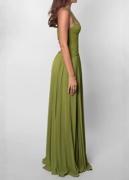 Women's Long Dress Halter Backless Cross Strap Sleeveless 3