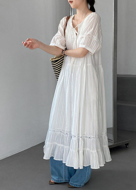 Women's Long Dress Lace-Up Casual Summer Style 2