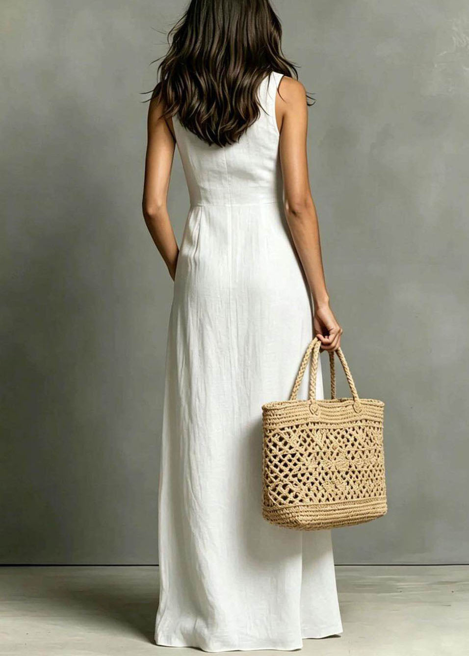 Women's Long Dress Peter Pan Collar Single Breasted 2