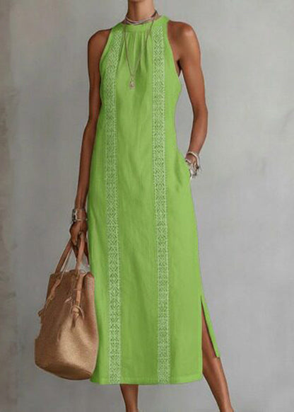 Women's Long Dress Side Open Summer Style 3