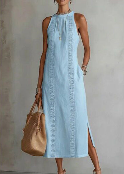 Women's Long Dress Side Open Summer Style 4