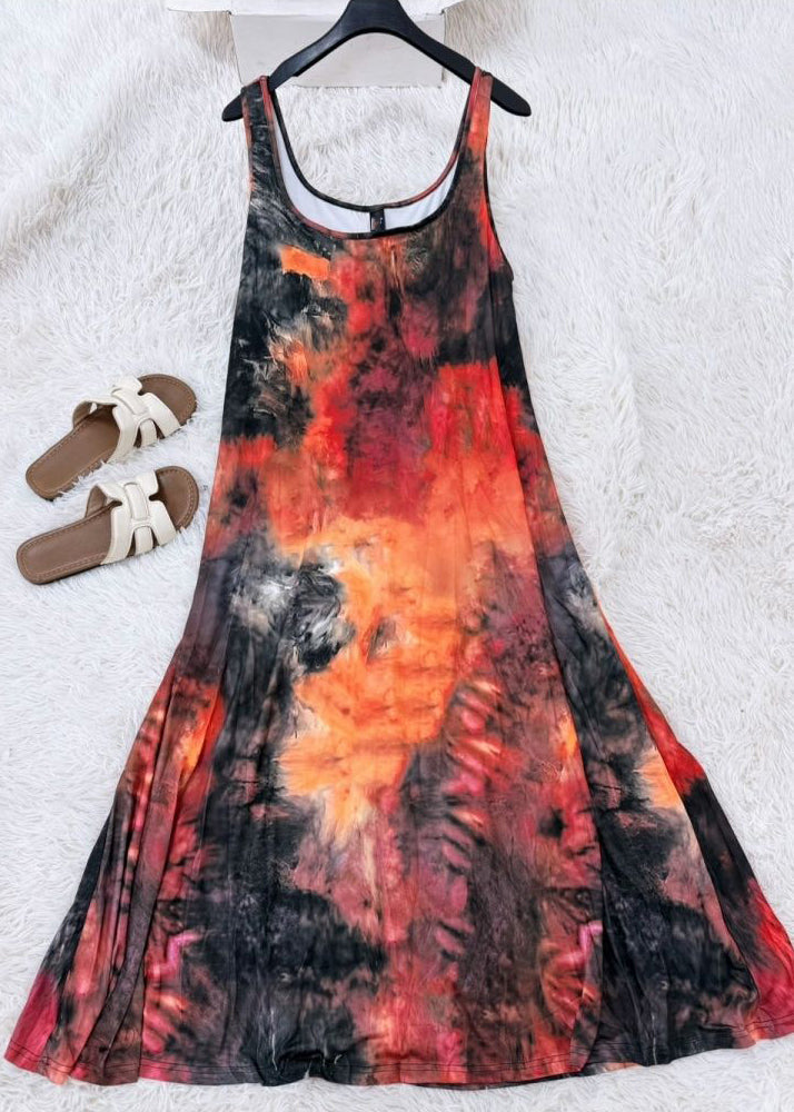 Women's Long Dress U Neck Spaghetti Strap Sleeveless 1