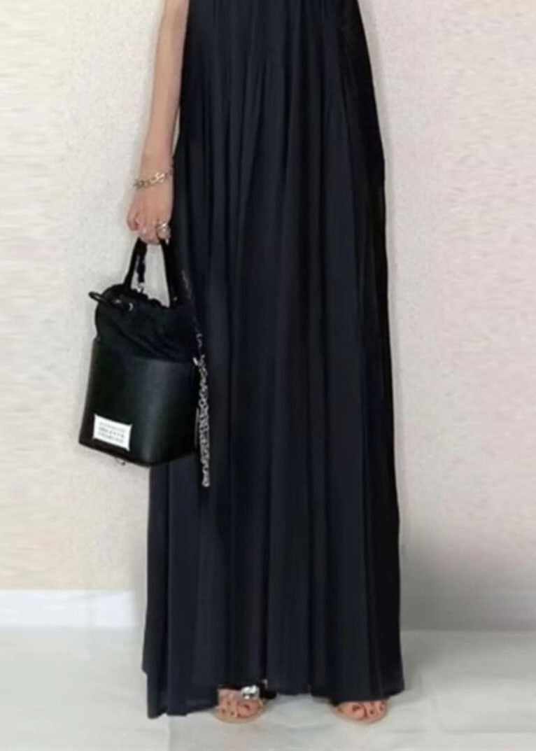 Women's Long Dress V Neck Ruffled Patchwork Plaid 2