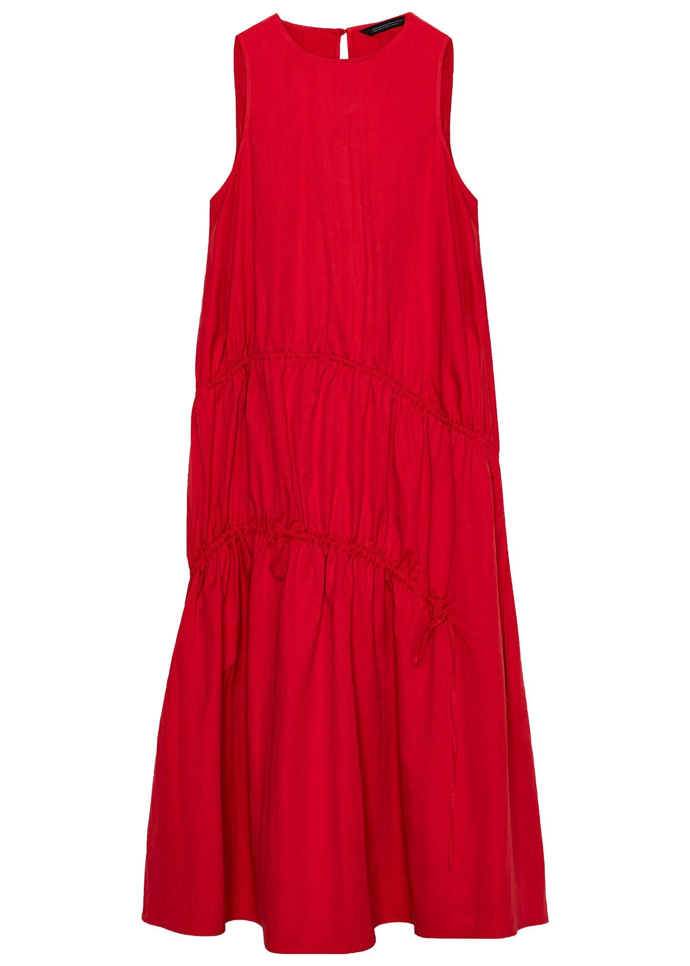 Women's Long Dress Wrinkled Drawstring Summer Style 4