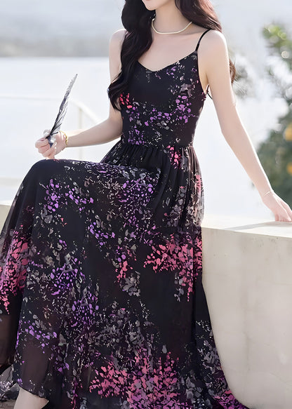 Women’s Long Dress Wrinkled Spaghetti Strap Sleeveless 3