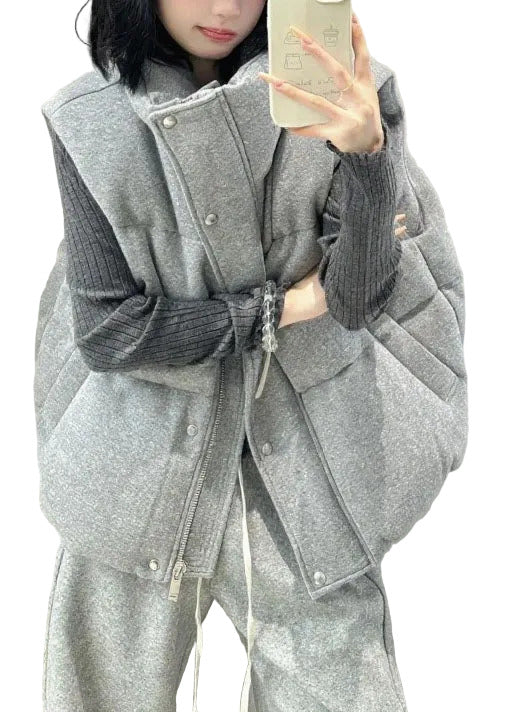 Women's Long Gilet Oversized Winter Vest 0